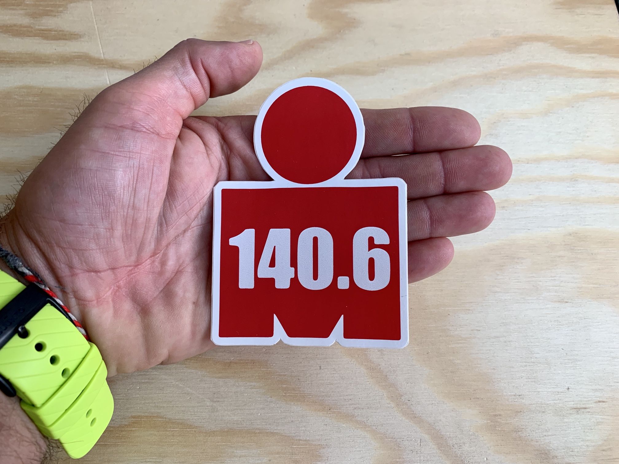 Ironman 140.6 Race Sticker Triathlon Swim Bike Run Decal