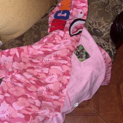 pink Bape Hoodie 
