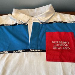 Burberry Long Sleeve Striped Collared shirt with Pocket Authentic Size 14