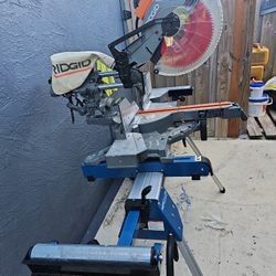 Miter Saw Ridgid 12in Bevel, With Rolling Miter Saw Stand 