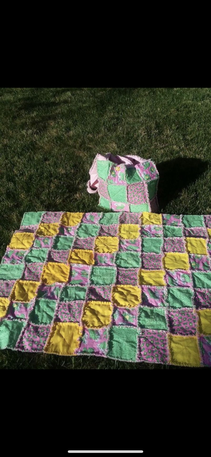 Handmade Diaper Bag with Quilt