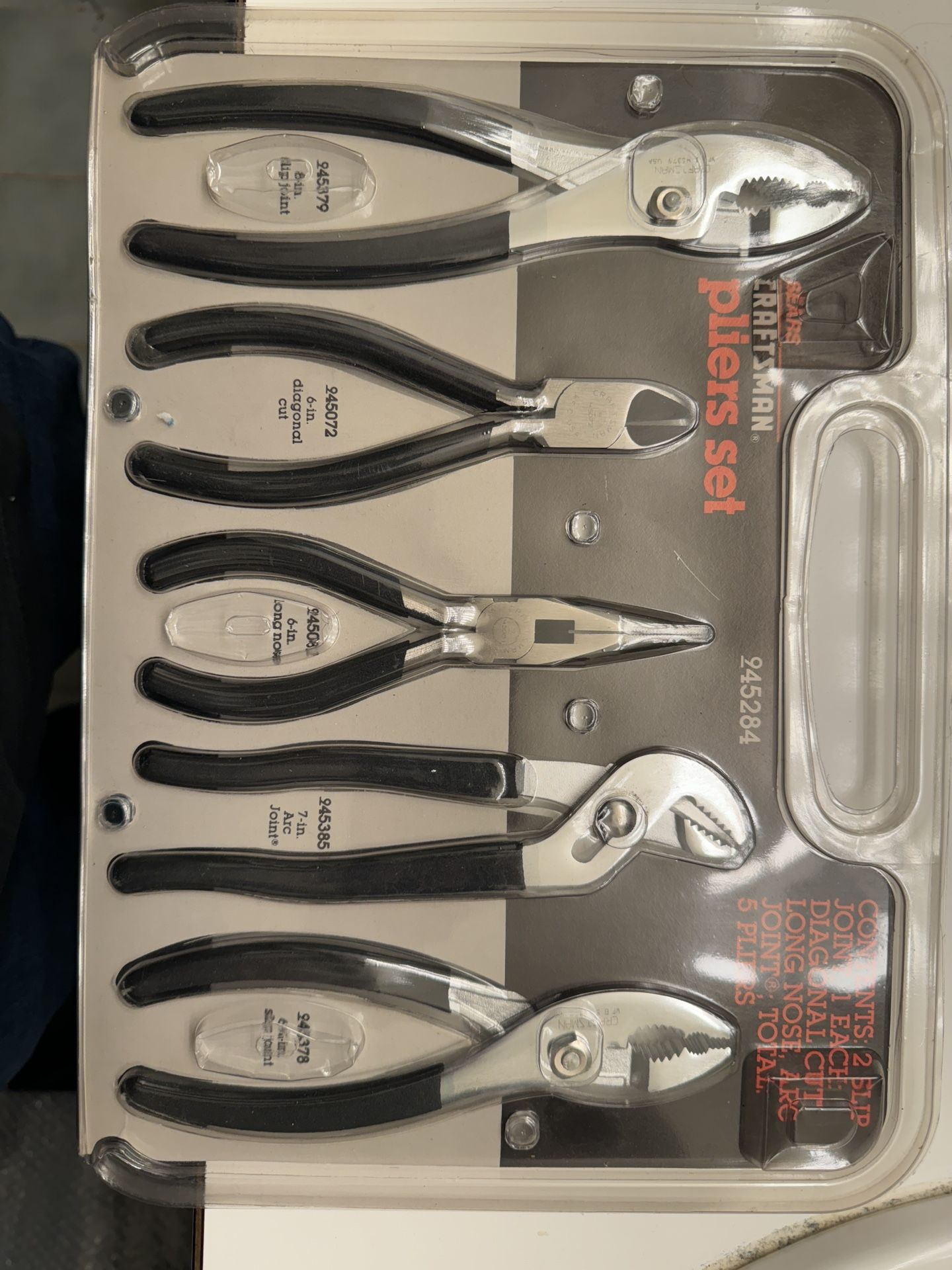 Sears Craftsman USA 5 Piece Plier Set Now Vintage New for Sale in Stanwood, WA OfferUp