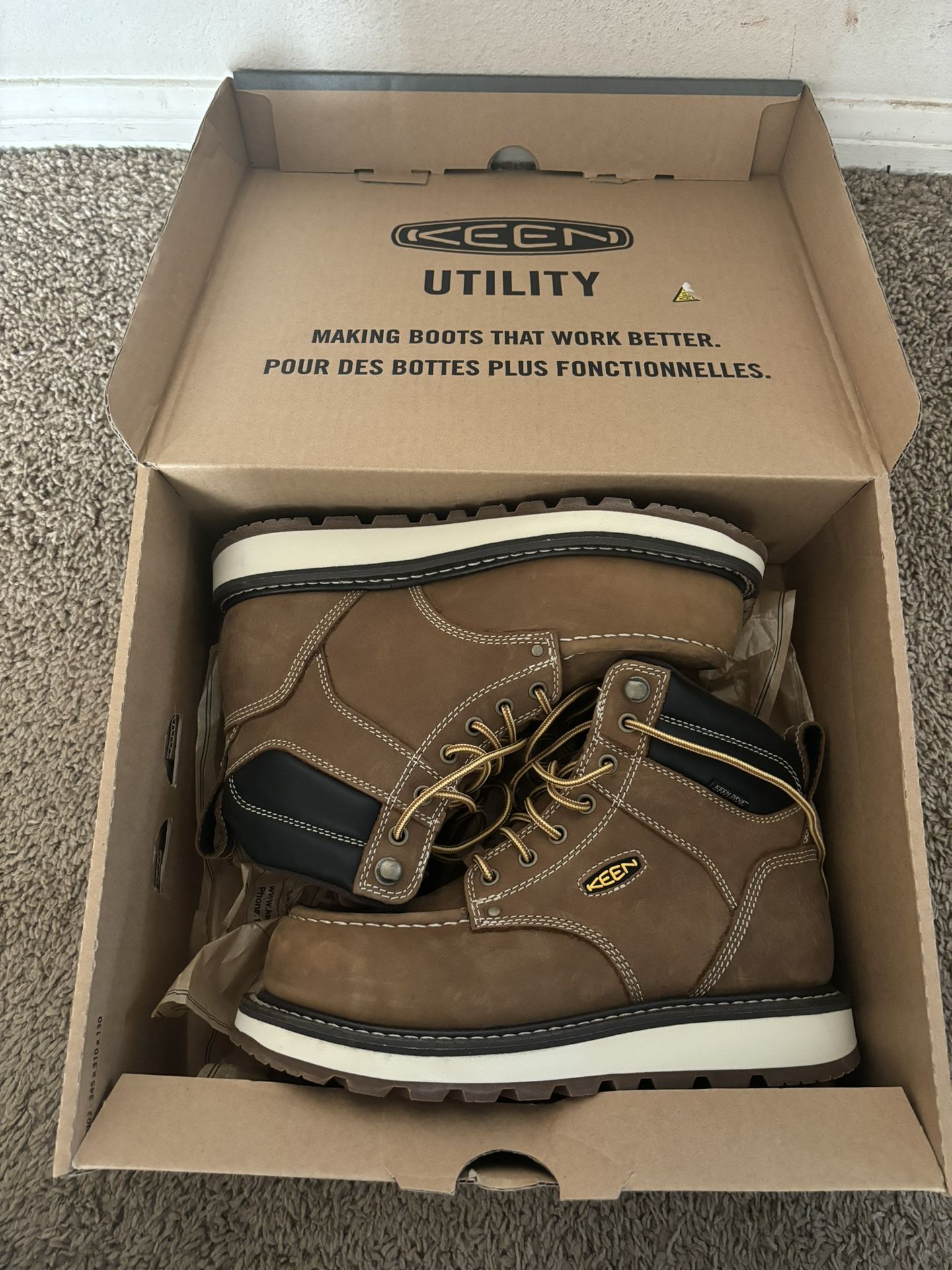 Keen Men's Cincinnati 6" Waterproof Boots - Round Toe - Size 7M