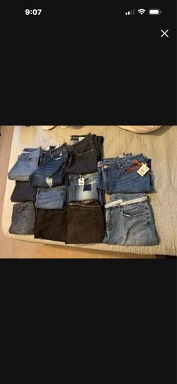 Women jeans size 12   ( large group of 22 pairs)