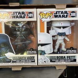 Funko Pop Star Wars Boba Fett Darth Vader Concept Series