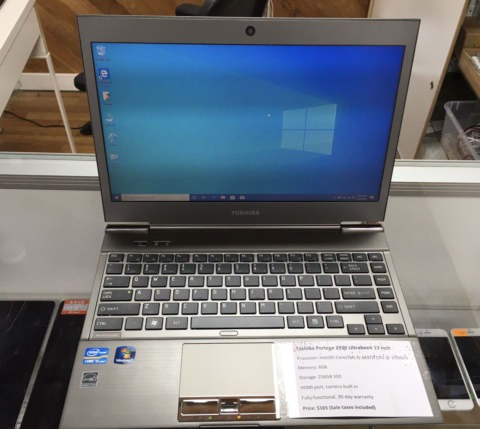 Toshiba Laptop Portege Z930 Ultrabook 13 inch core i5 3rd gen