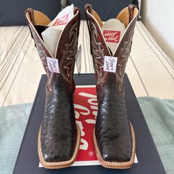 Tony Lama Men's Full Quill Foster Brown Western Boot EP6098 size 12D