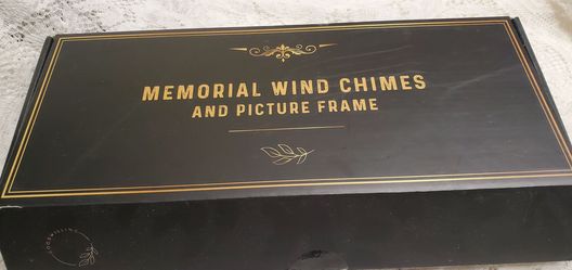 Sympathy  memorial  wind chimes and picture frame