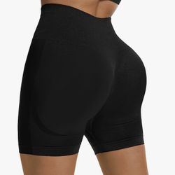 High Waist Butt lifting Spandex Shorts Size: L