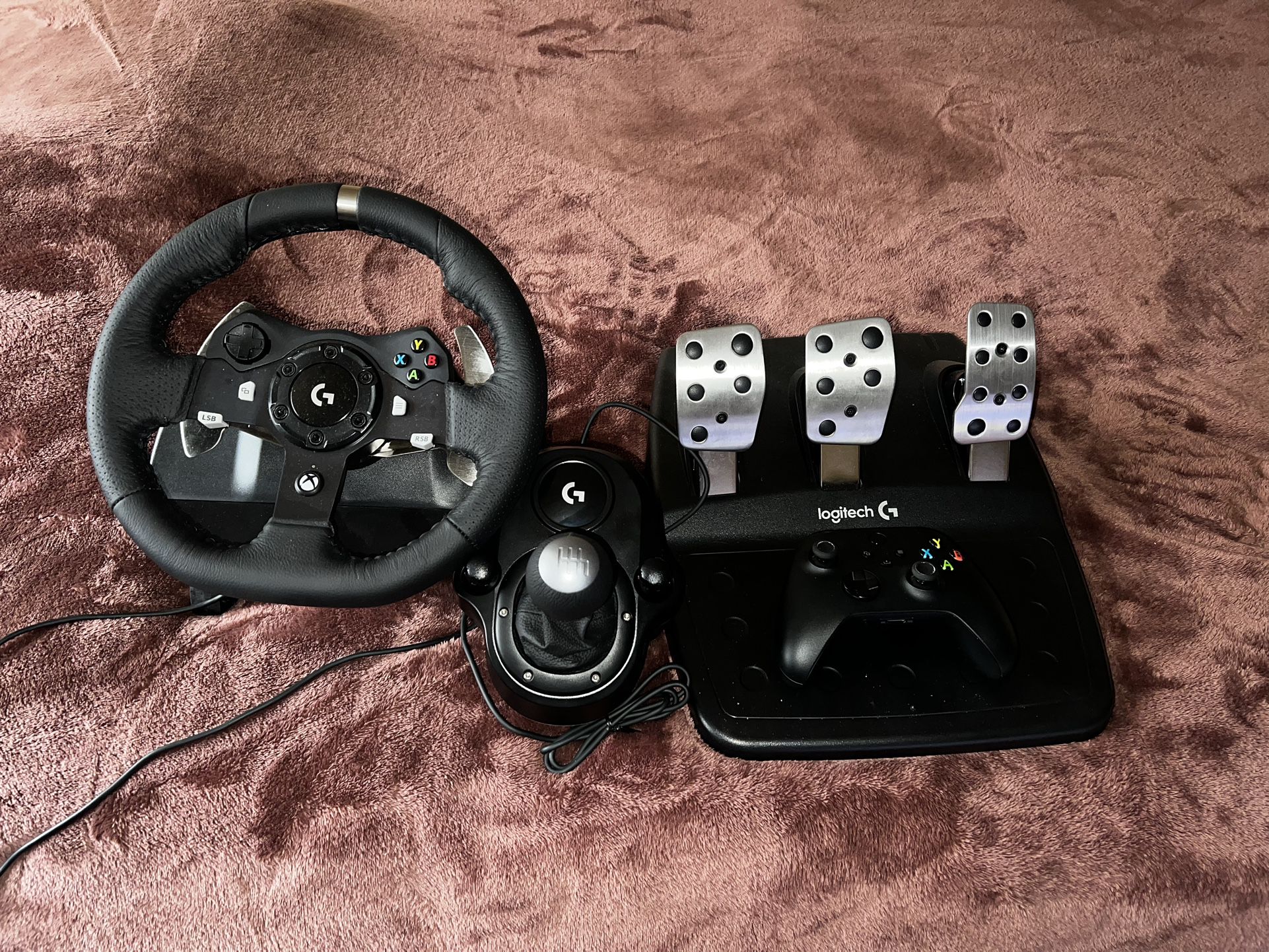 Logitech Race Wheel Set Up With Gear Shift And Xbox Series X/s Controller