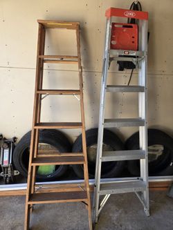 Two Step Ladders – Wood and Aluminum