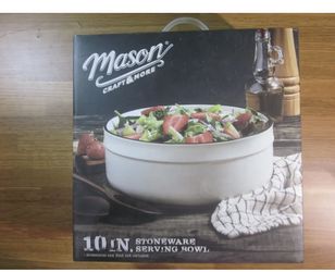 Mason Craft & More 10 in Stoneware serving bowl 10 x 4 in