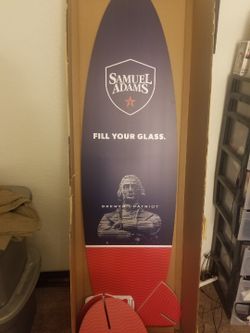 Sam Adams styrofoam/ cardboard surfboard