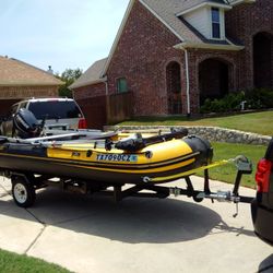 Custom 14-15ft Folding Inflatable Boat Trailer