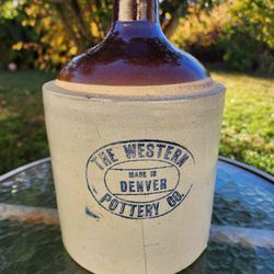 Antique Western Pottery Jug From Denver