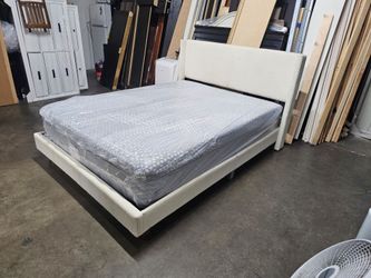 Queen bed frame and mattress