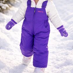 Purple snow bib pants for girls size 5 T,  brand ARCTIX