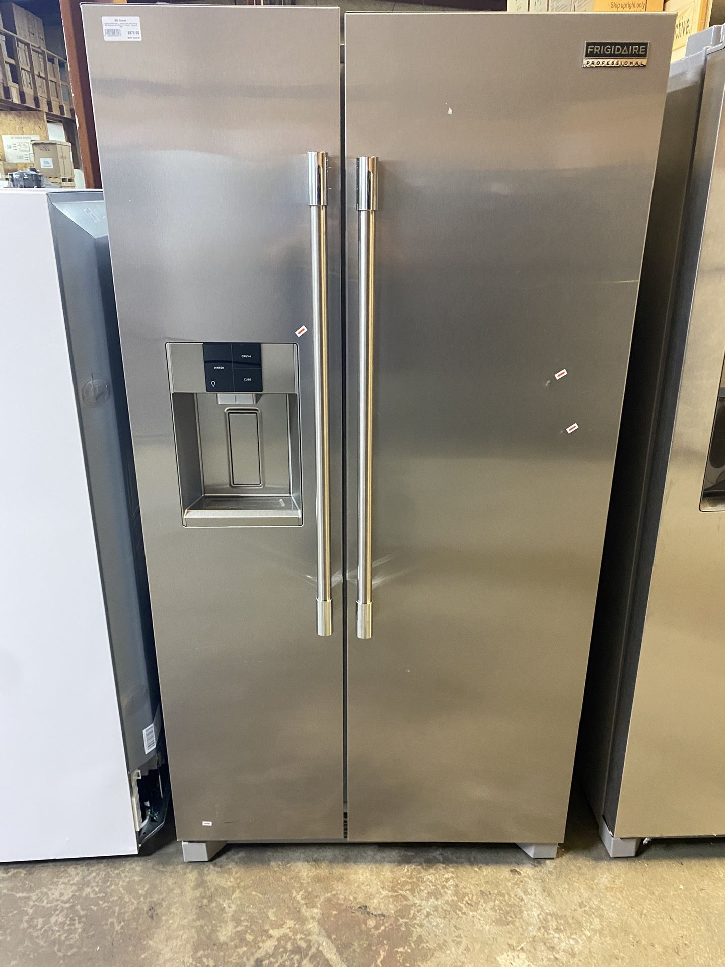 Frigidaire  PRSC2222AF 36 Inch Counter Depth Side by Side Refrigerator with 22.3 Cu. Ft. Capacity Couple of dings-full factory warranty National Appli