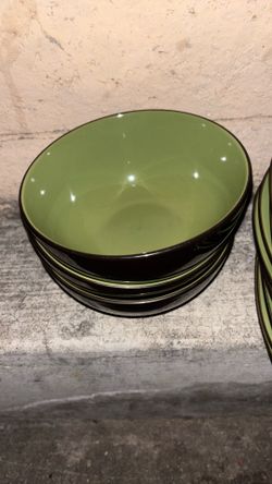 Green And Brown Kitchen Set