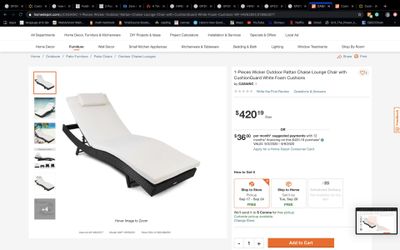 Lounge chair with cushions