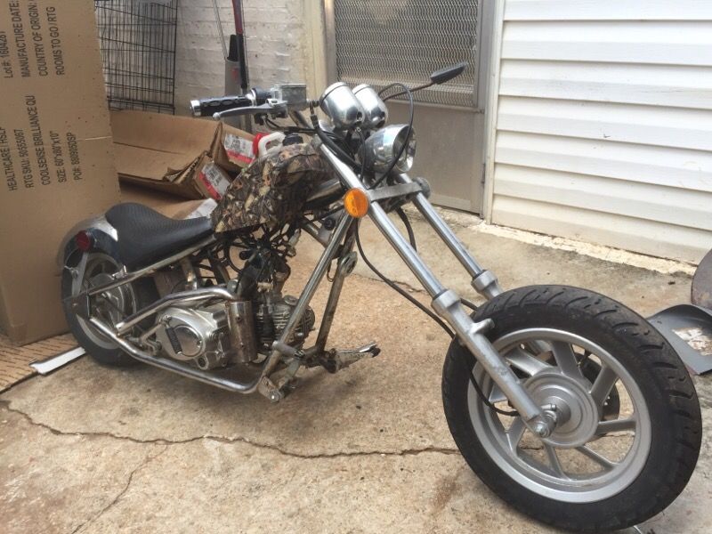 150cc Mini "Harley" Chopper | Starts easy, Runs Great!! | Fast, MANUAL CLUTCH 4-speed!