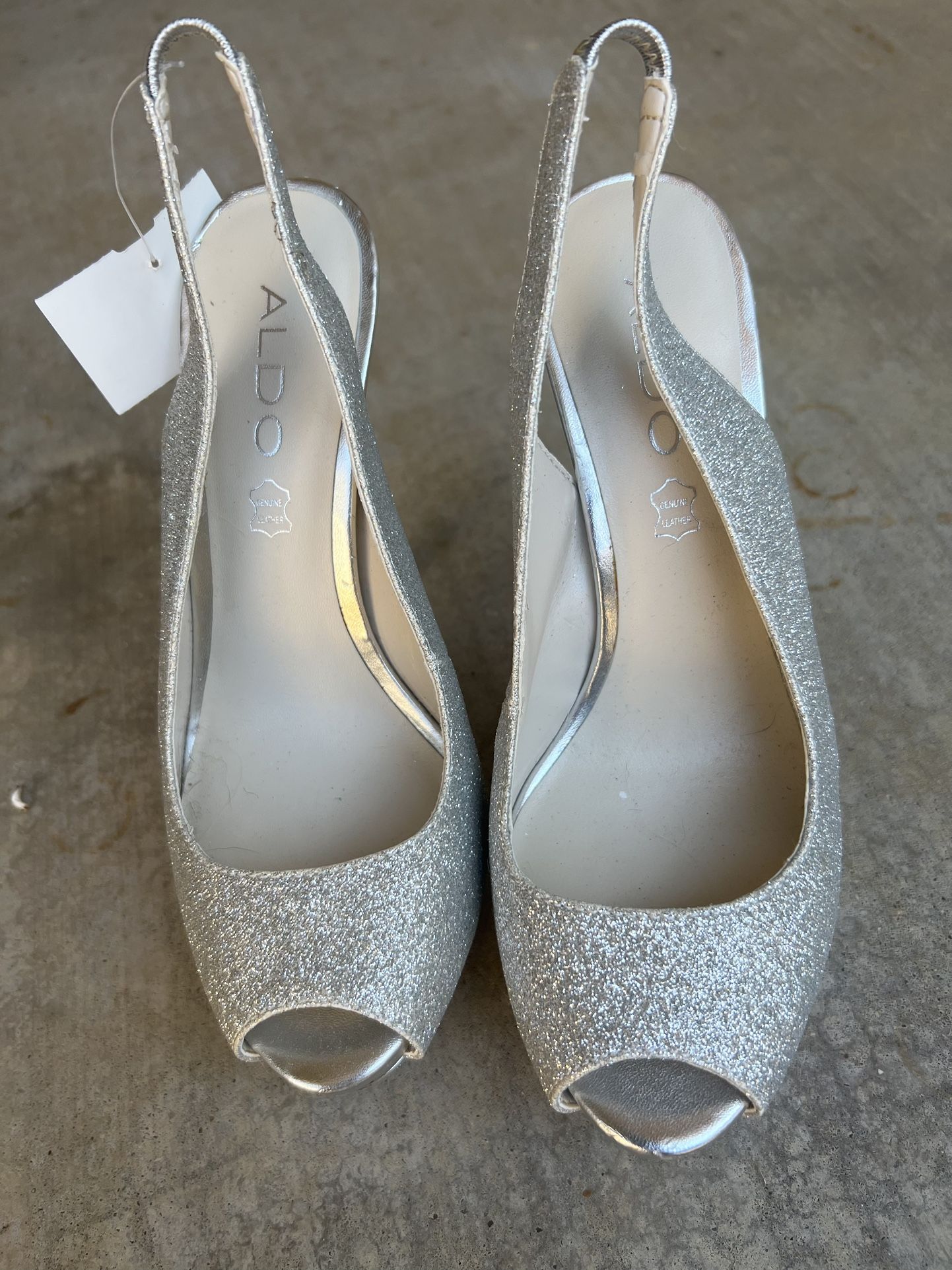 Aldo High Heels Silver Size 6