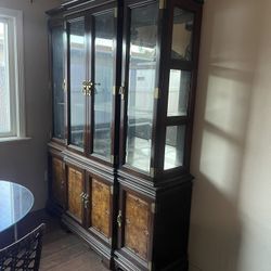 Elegant Glass-Front Cabinet for Sale