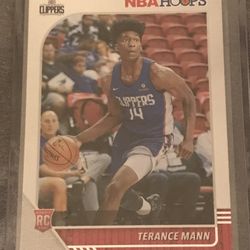 2019-20 Panini NBA Hoops RC #245 Terance Mann Rookie - Los Angeles Clippers