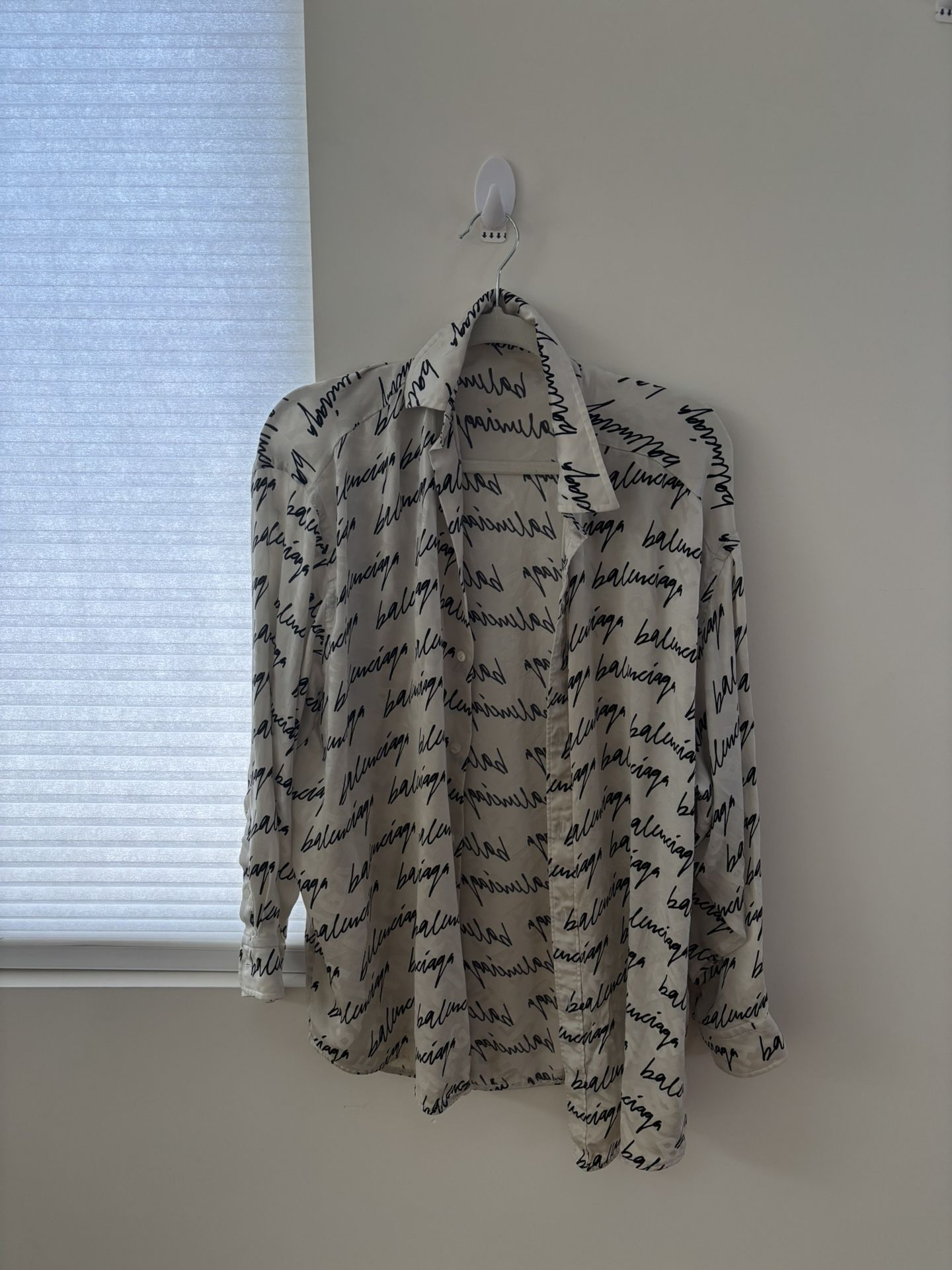 Balenciaga Silk Dress Up Shirt