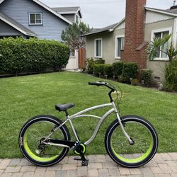 7 speed fat tire beach cruiser bike