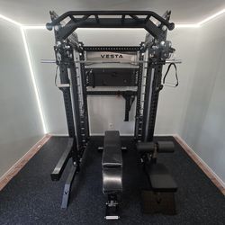 NEW Vesta Pro Series 3in1 Squat Rack | Functional Trainer | 45lbs Smith Machine | Pulley System | FREE DELIVERY🚚