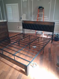 Cali king bed frame with electronics