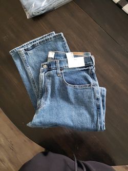 NEW Mens Hollister Bootcut Jeans 32×34