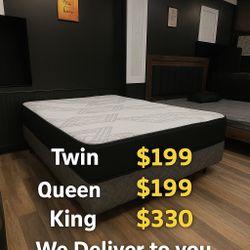 Queen Mattress Come With Free Box Spring - Same Day Delivery 