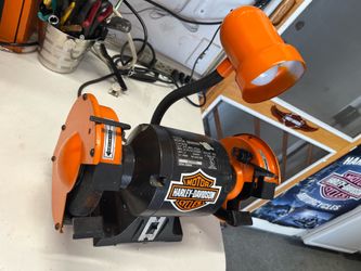 Bench grinder with light