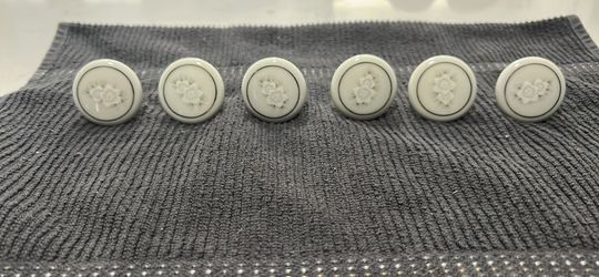 Six Porcelain Drawer Pulls/Knobs