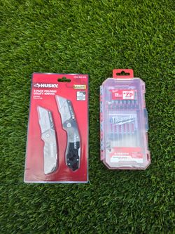 Husky 2-Pack & Milwaukee 28 Pc. Impact Bit Set