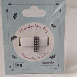 Lug Sparkle "I" Bag Charm PERSONALIZE YOUR BAG Purse RHINESTONES