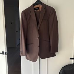 Men’s 100% Wool Brown Suit