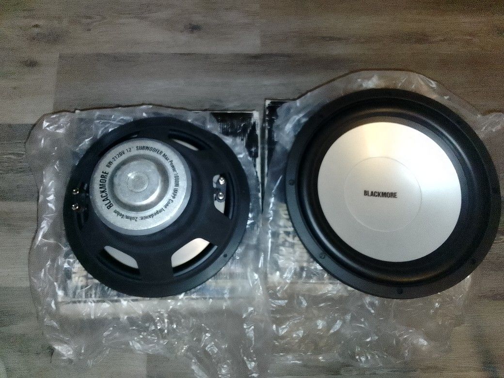 Brand New BlackMore Mobile Electronics BW-212DV 12" Subwoofer Dual Voice Coil 2 Ohms 4 Ohms 500 Watts RMS Power 1000 Watts Max Power Each Subwoofer