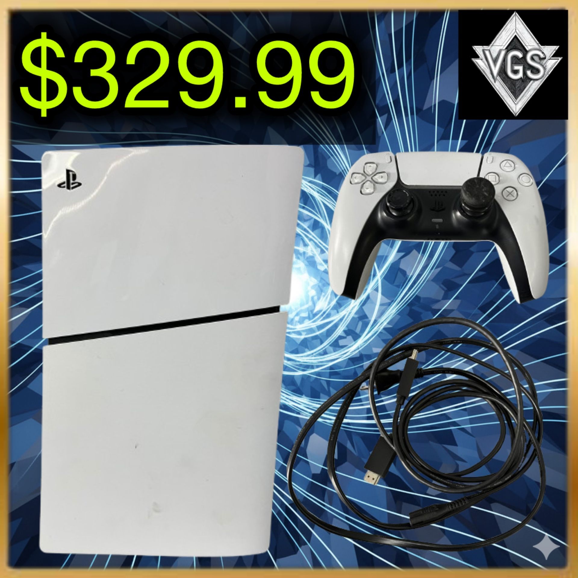 *WIRES INCLUDED* PlayStation 5 Digital Edition (Slim Model) — 2023