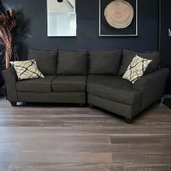 Gray 2-Piece Cuddler Sectional Sofa Couch **ALL NYC DELIVERY**