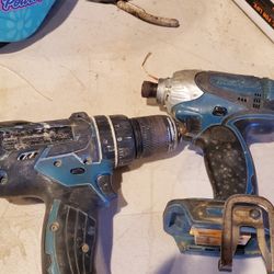 Makita Xph06 Hammer Drill  And Makita Btd141 Impact 