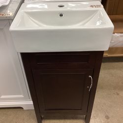 Brown 18 In. Vanity New Scratch And Dent 