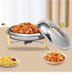 Gold Stainless Steel Chafing Dish β Buffet Food Warmer with Lid