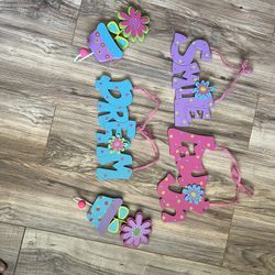 Signs And Hooks For Girls Room