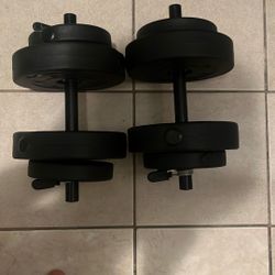 Adjustable  Dumbbells 40 Lbs (20lbs Pairs) Great Condition