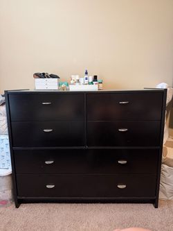 Black 6-Drawer Double Dresser