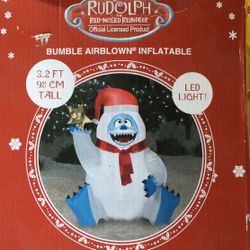Inflatable Bumble Christmas decoration collectible $85 good condition.