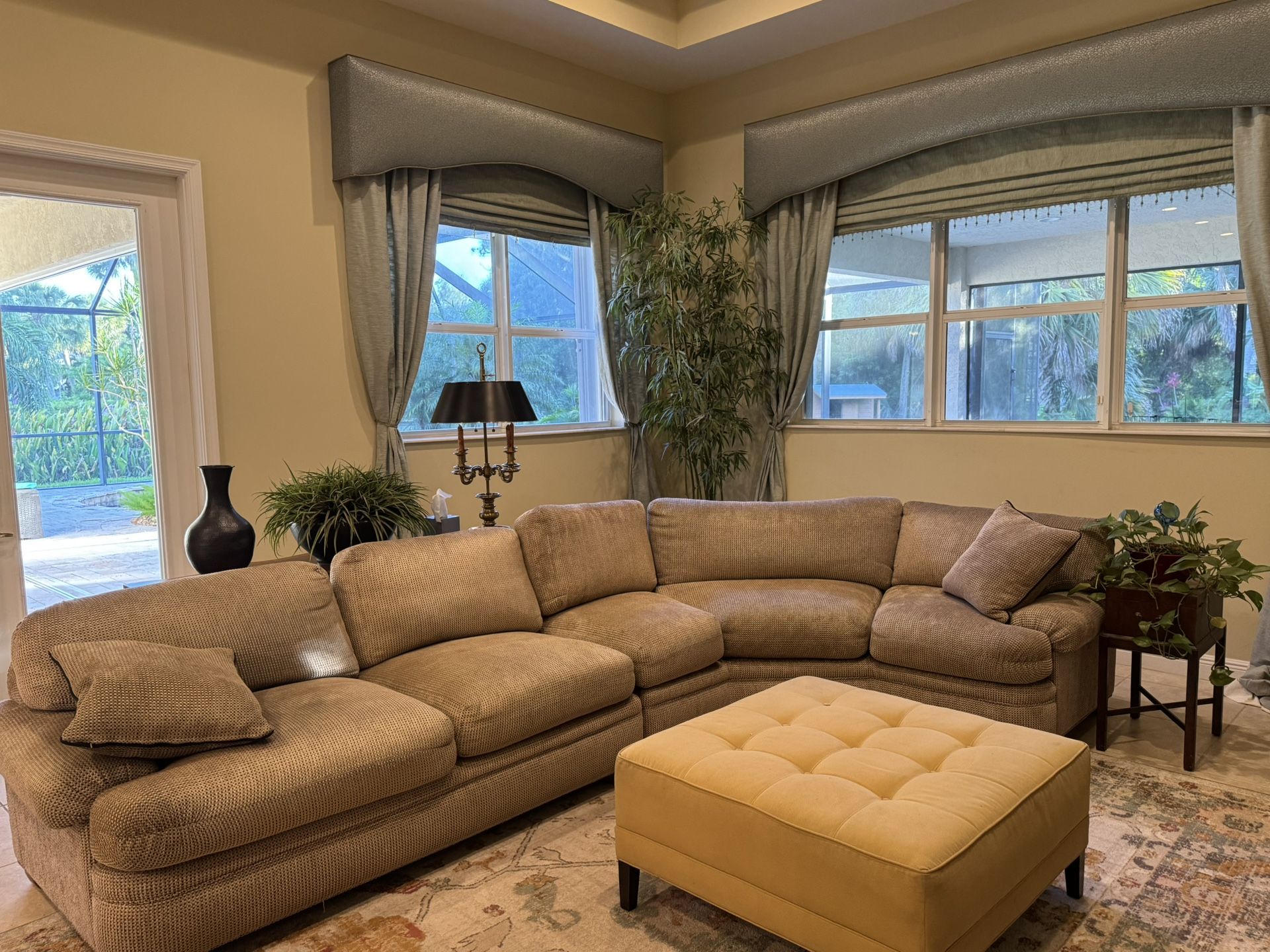 couch and ottoman